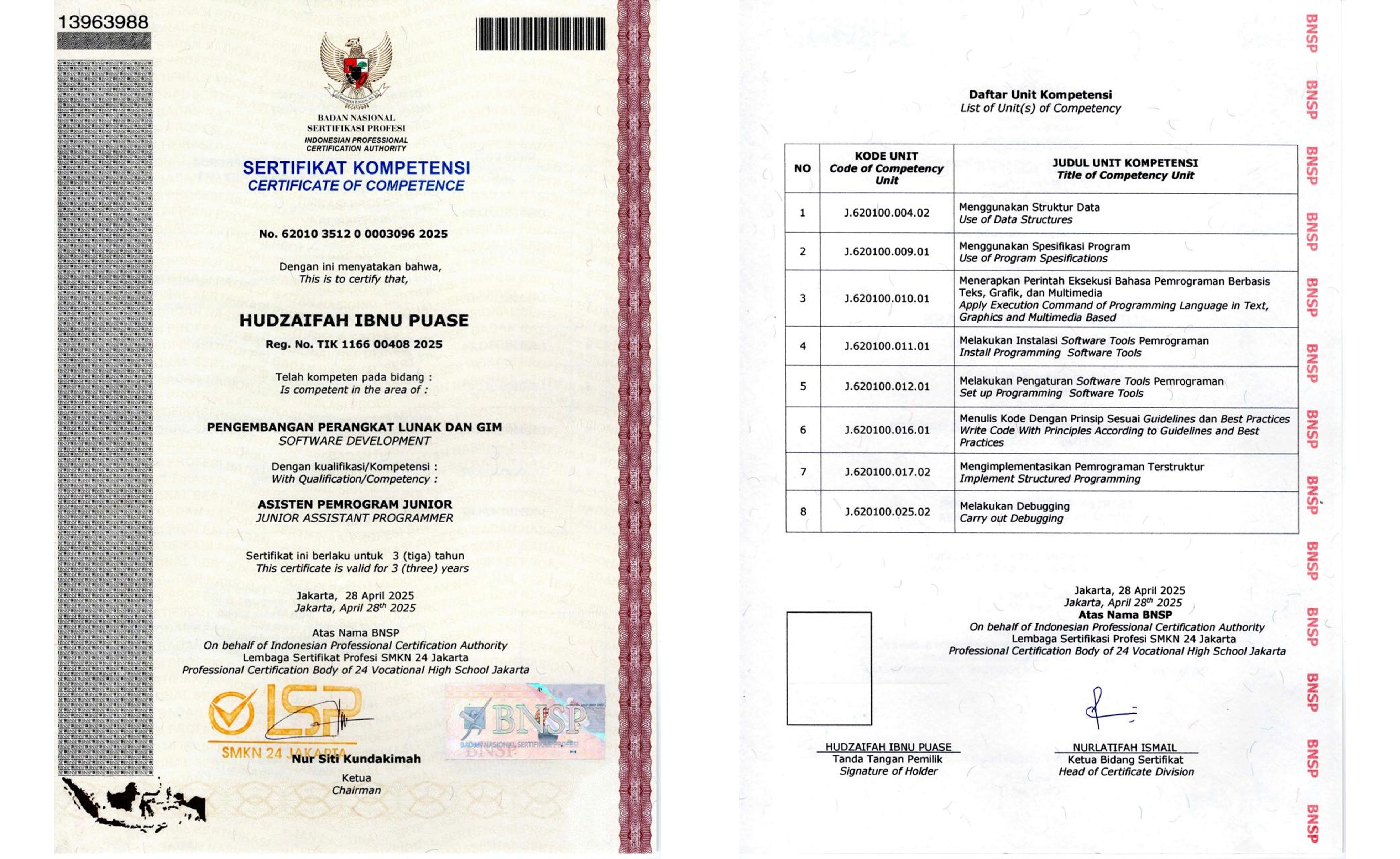 BNSP Cert